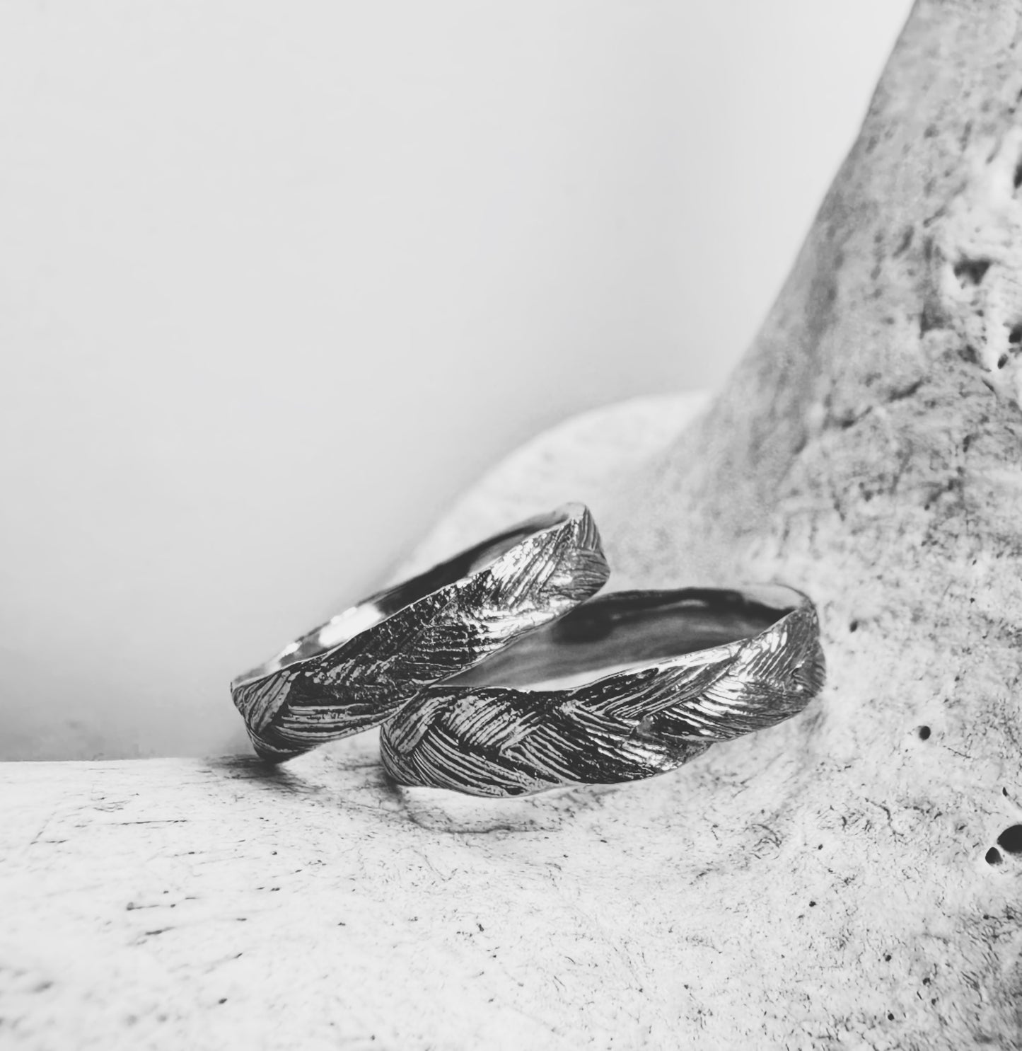 Braid Wedding Ring - White Gold thick braid
