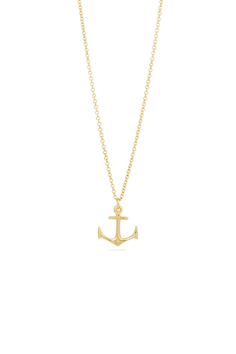 Anchor Necklace - Small anchor 18k gold