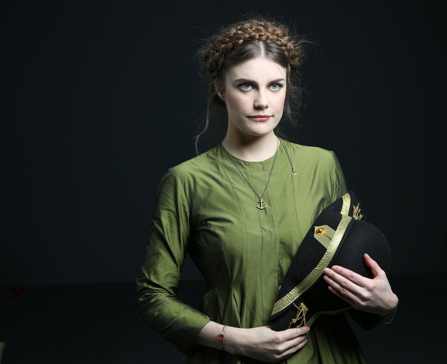 Anchor Necklace - Gold double anchor