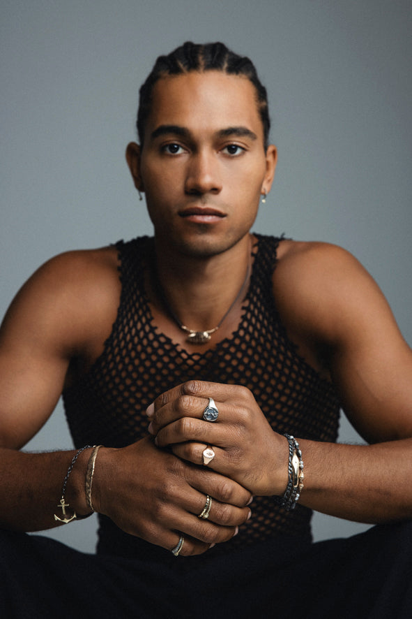 Ouroboros ring - 14 ct gold thick snake