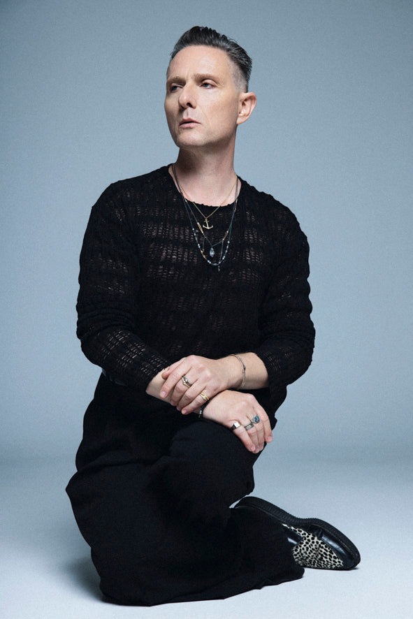 Sea necklace - long with gray pearls