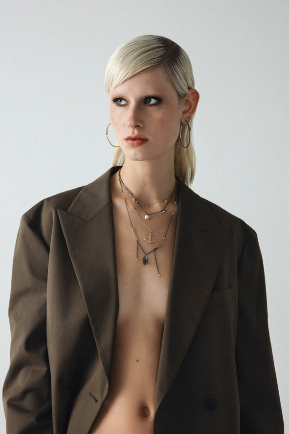 Ouroboros earrings - big hoops, bronze snakes