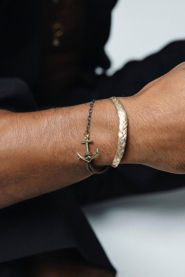 Braid Bracelet - Thick bronze braid