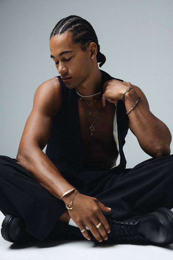 Sea earrings - silver studs w pearls