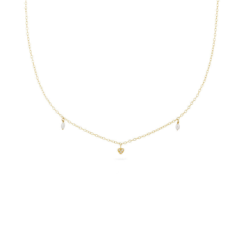 Milagros - 18ct gold necklace with small gold heart