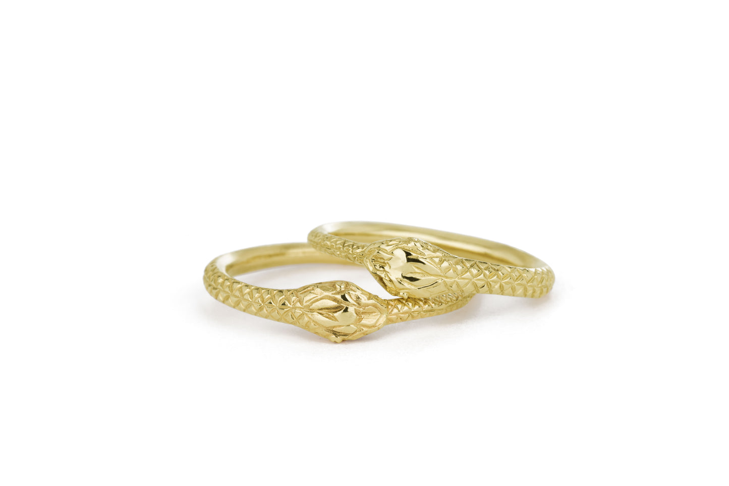 Ouroboros Wedding Ring - 14 ct gold thick snake