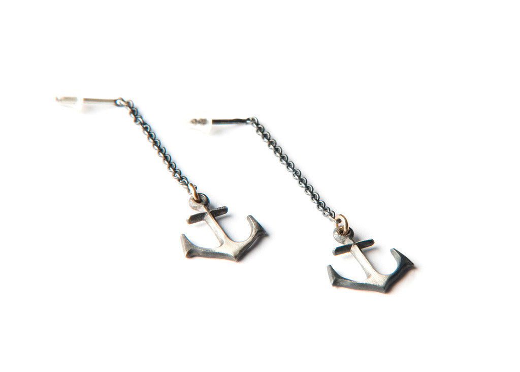 Anchor Earring - Silver