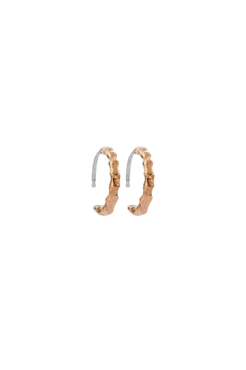 Milagros - earrings - small spine bronze