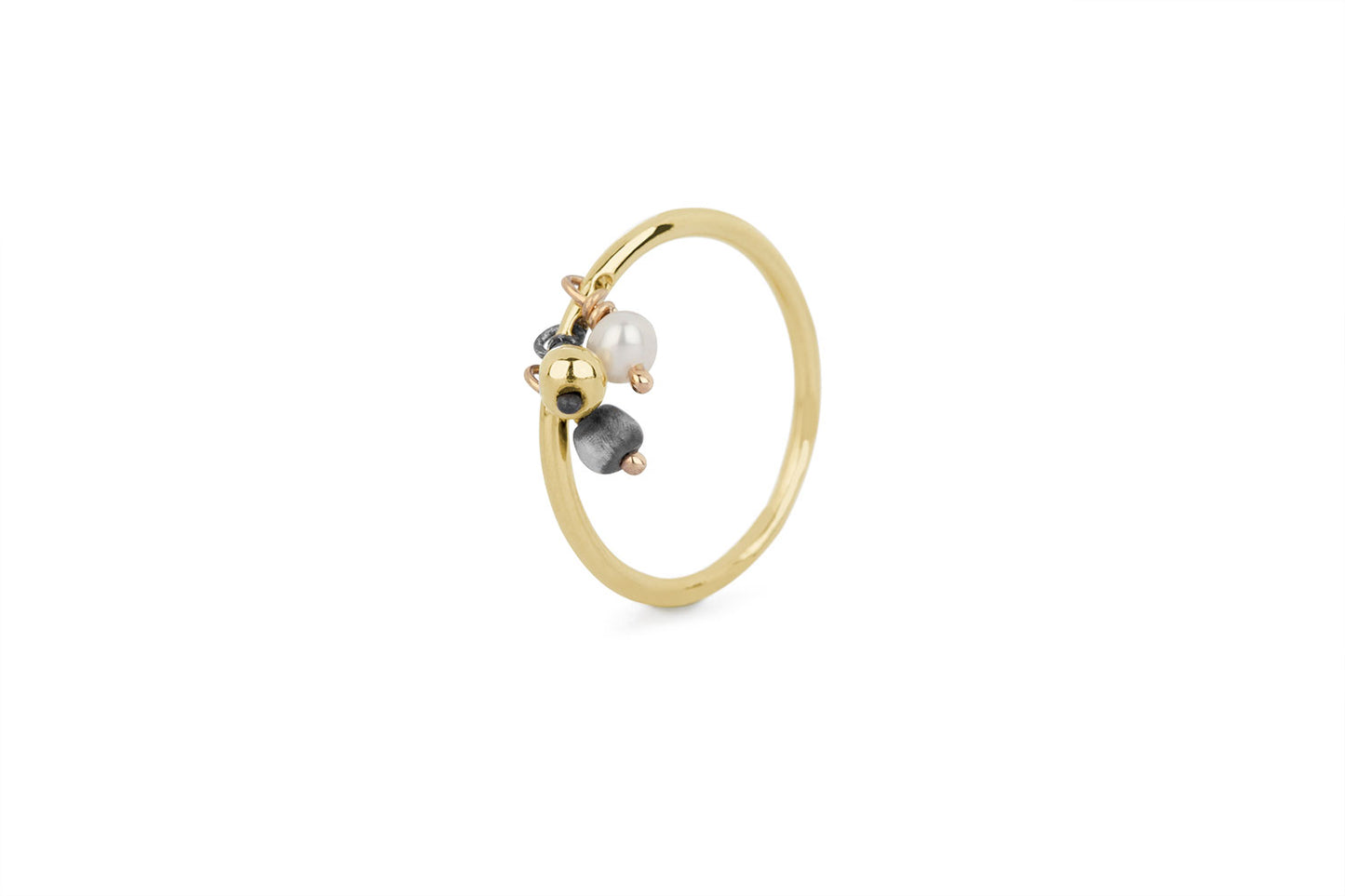Sea ring - Gold ring with pearls
