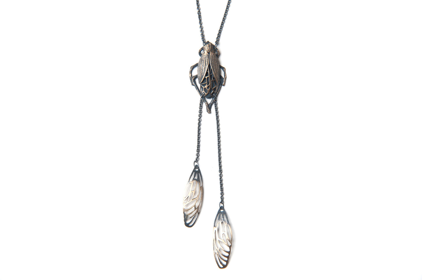 Scarab Necklace - Big bronze beetle