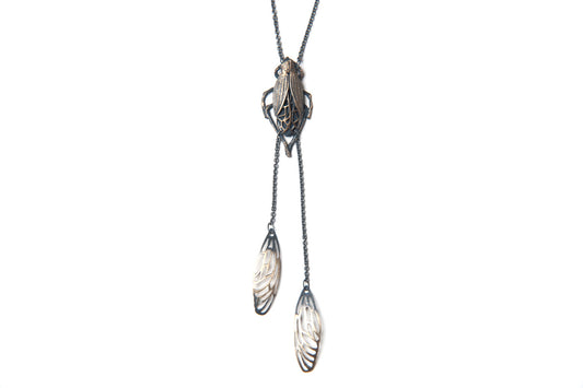 Scarab Necklace - Big bronze beetle