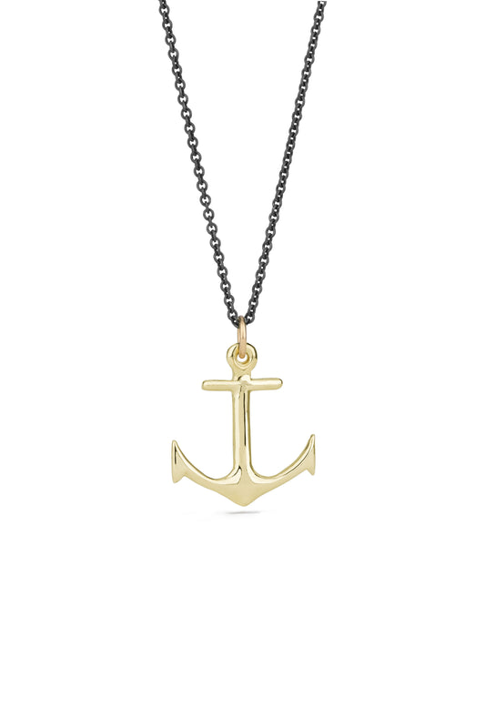 Anchor Necklace - Big gold anchor