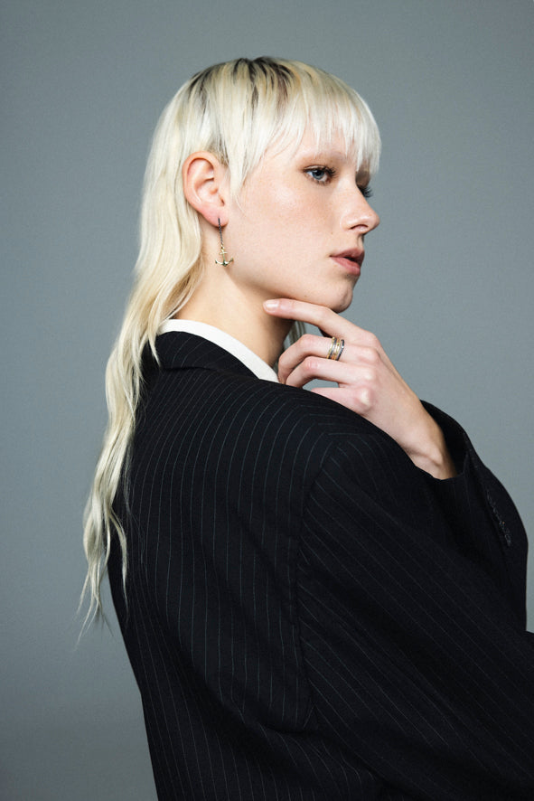 Braid Earrings - Bronze hoops