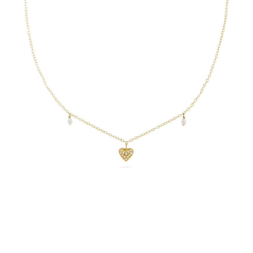 Milagros - 18ct gold necklace with big gold heart