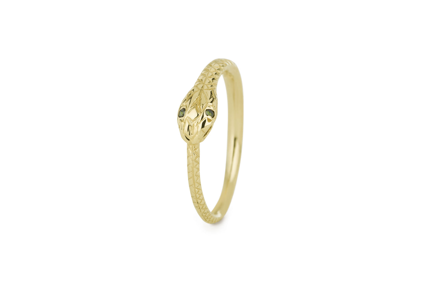 Ouroboros ring - 14 ct gold thick snake