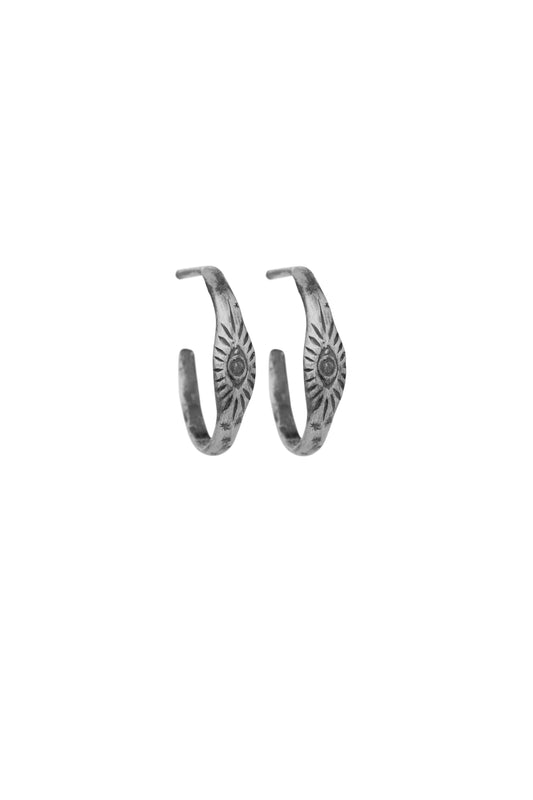TÁKN / SYMBOLS - Earrings Silver with The Eye engraved
