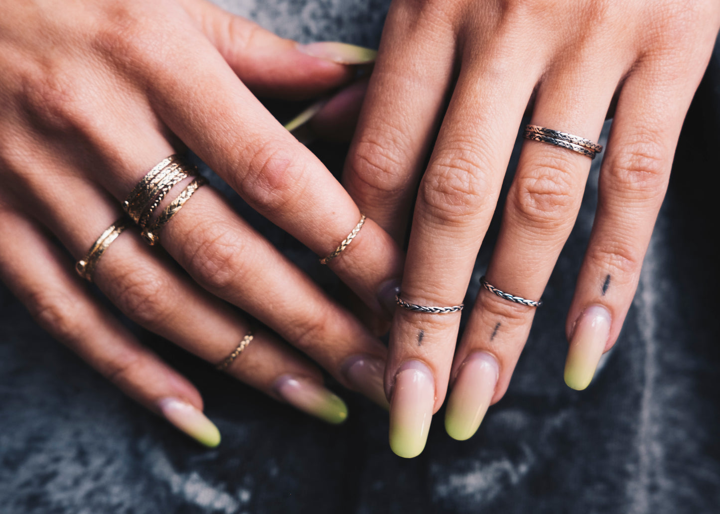 Braid Midi Ring - Silver flat braid
