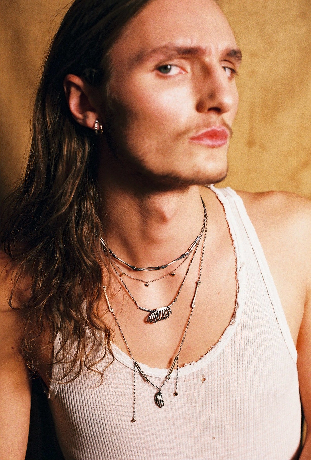 Milagros - necklace - silver rib cage