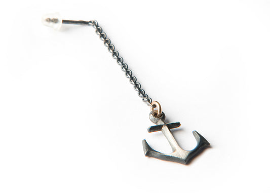 Anchor Earring - Silver