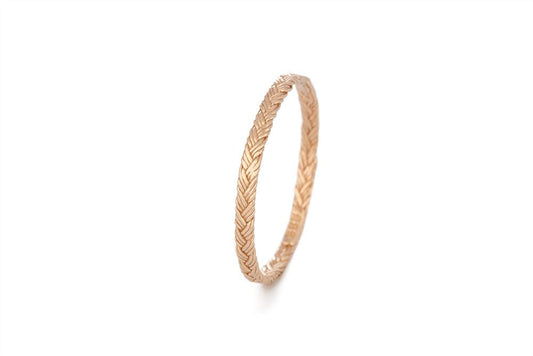 Braid Ring - Pink Gold flat braid