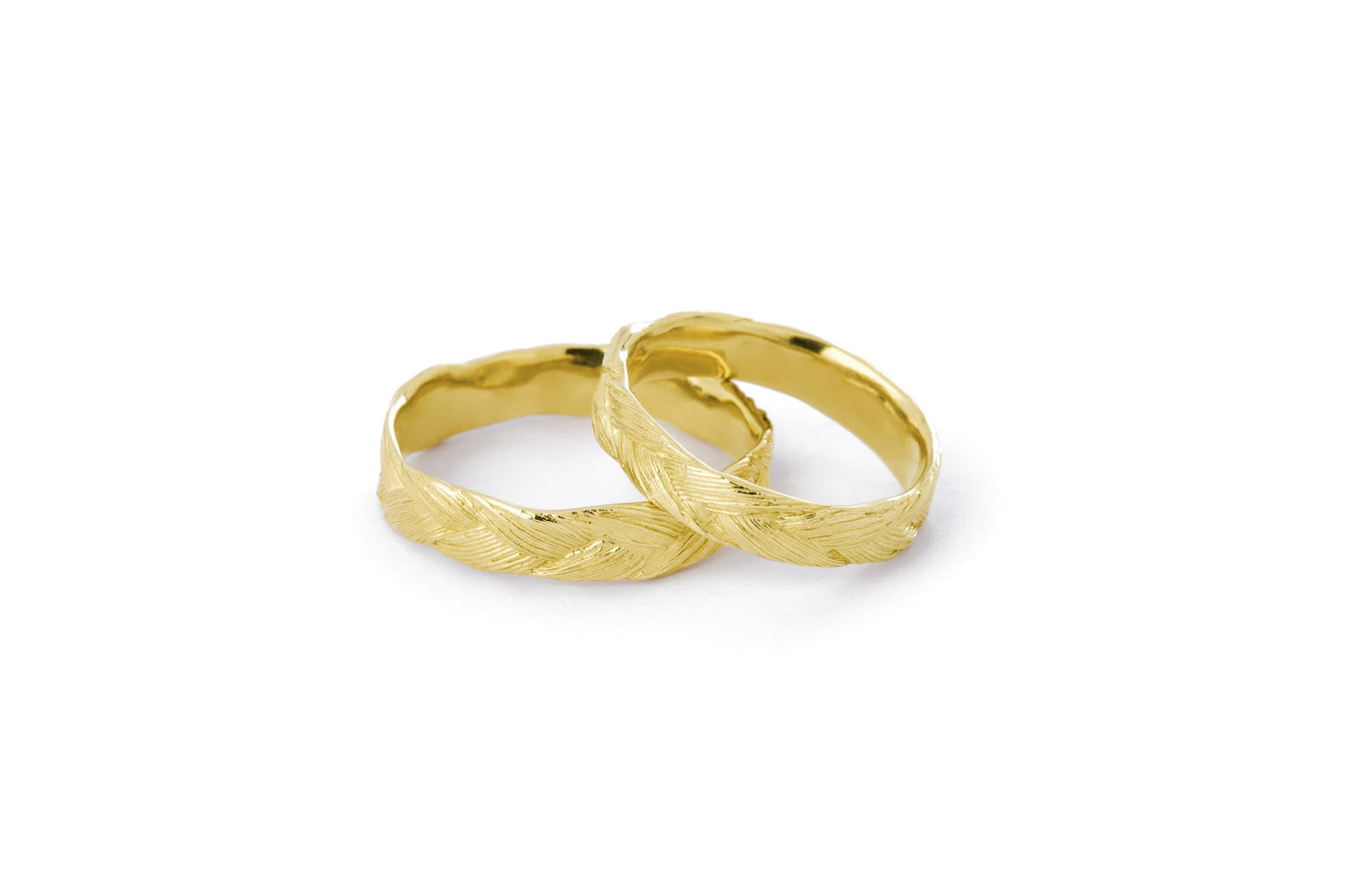 Braid Wedding Ring - Gold thick braid