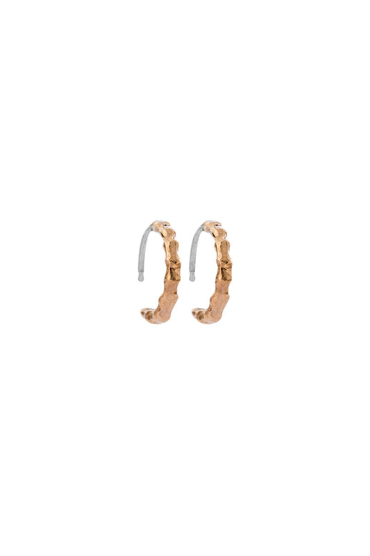 Milagros - earrings - small spine bronze