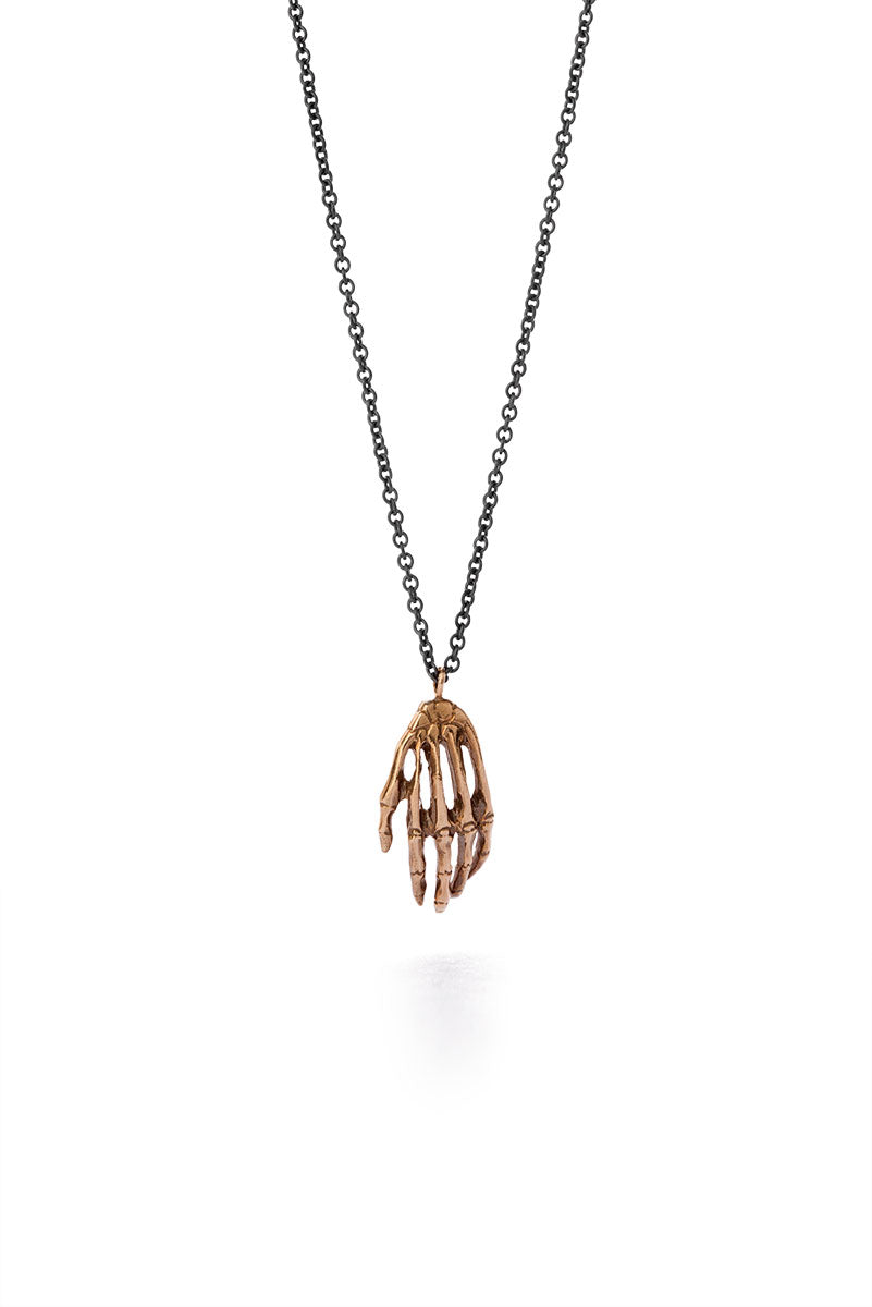 Milagros - necklace - bronze hand