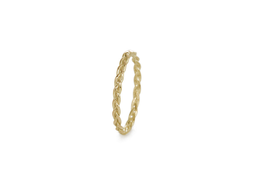 Braid Midi Ring - Gold rope braid
