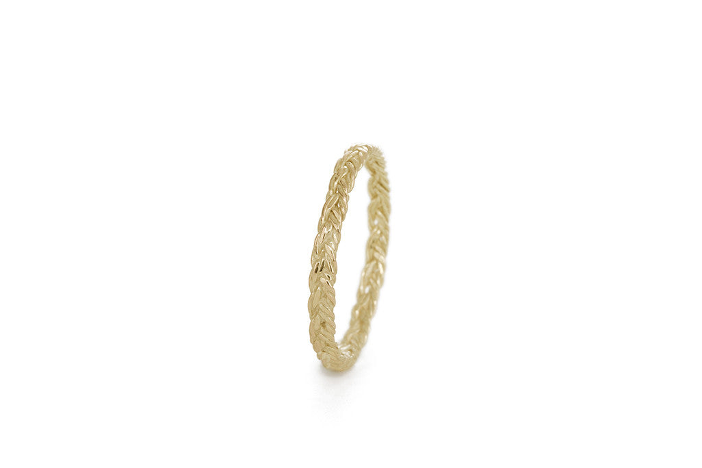 Braid Midi Ring - Gold flat braid