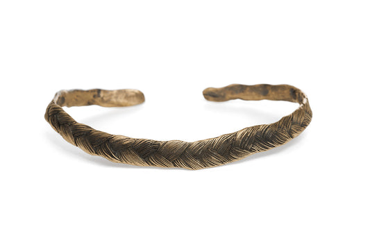 Braid Bracelet - Thick bronze braid