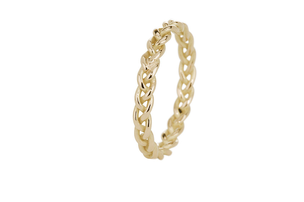 Braid Wedding Ring - Gold rope braid