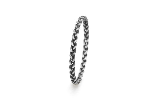 Braid Ring - Silver rope braid