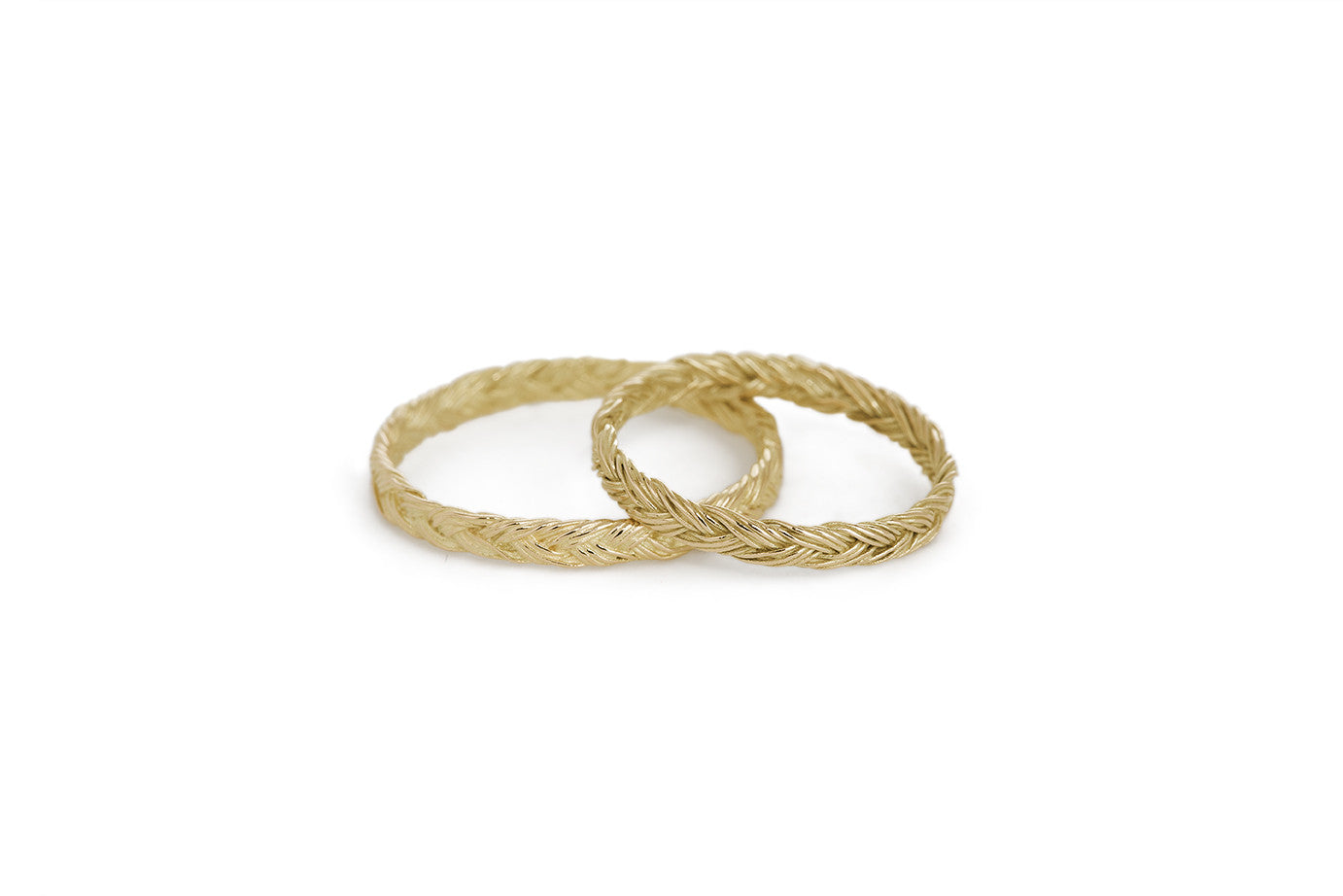 Braid Wedding Ring - Gold flat braid