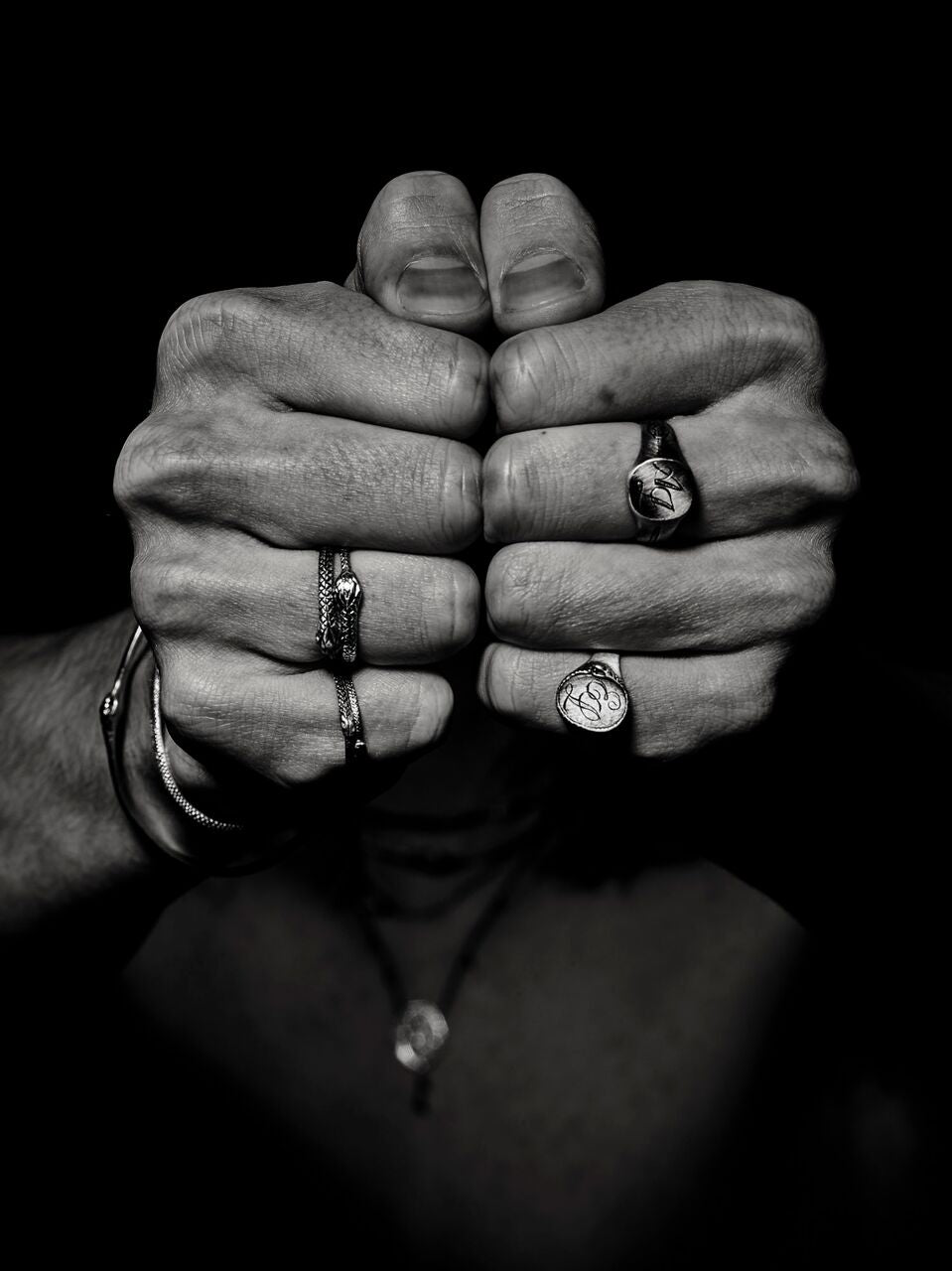 Ouroboros ring - silver thick snake