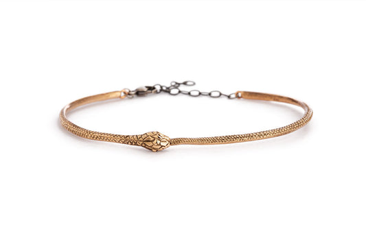 Ouroboros bracelet - bronze snake