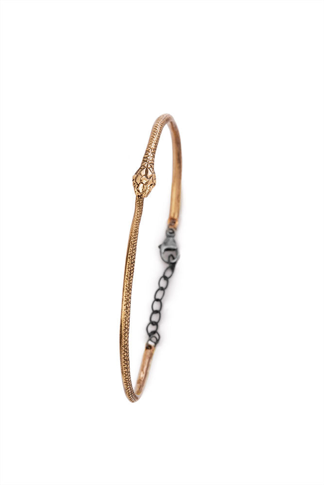 Ouroboros bracelet - bronze snake