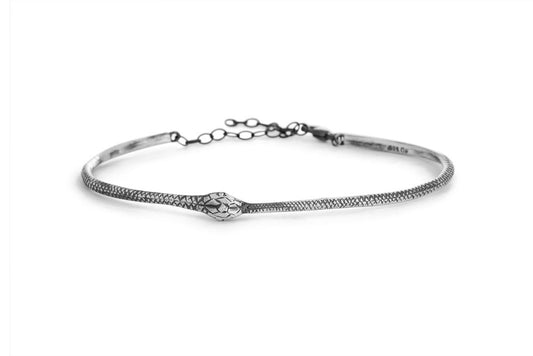 Ouroboros bracelet - silver snake