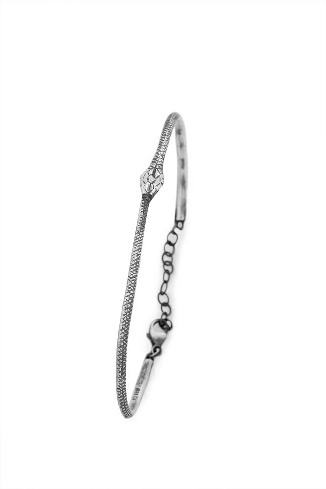 Ouroboros bracelet - silver snake